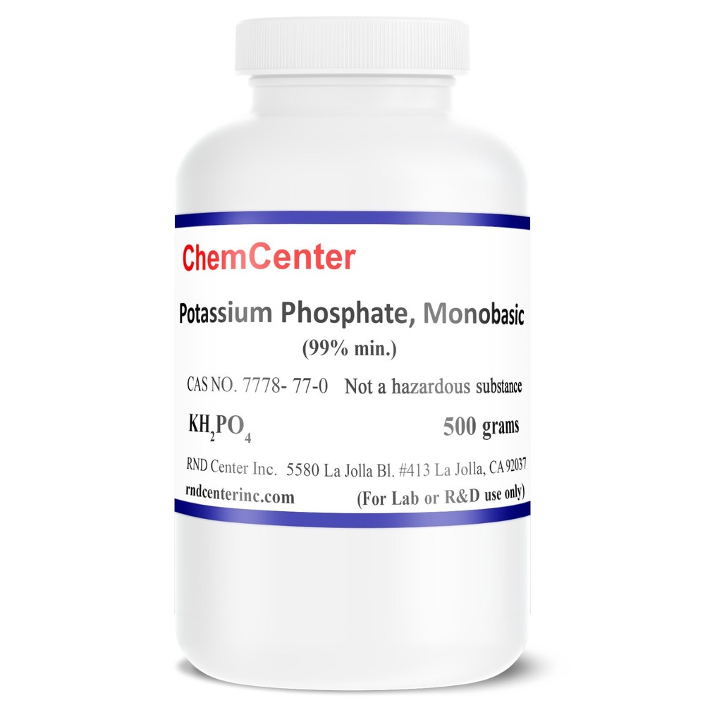 Potassium Phosphate, Monobasic, Reagent, 99% min.,  500 grams