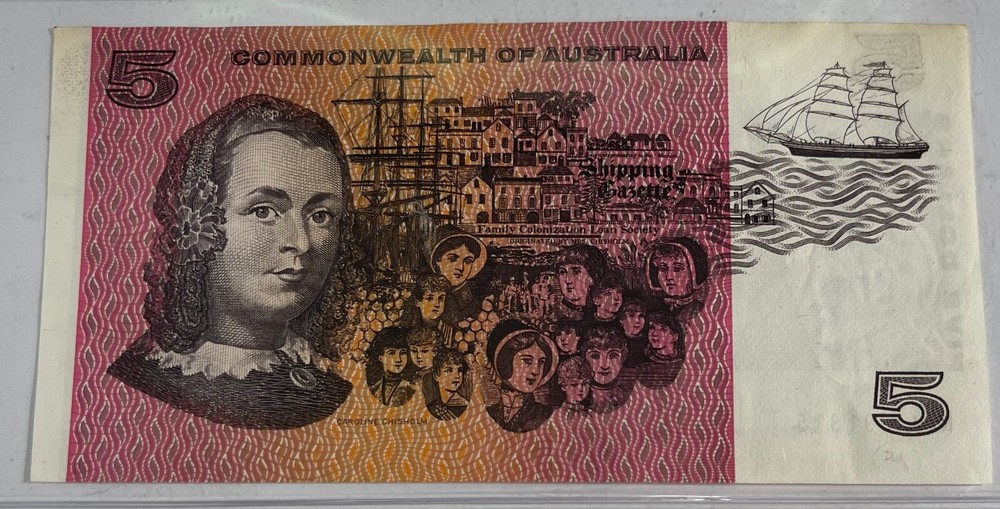 Australia 1969 $5 Phillips & Randall (#177) Nice Note
