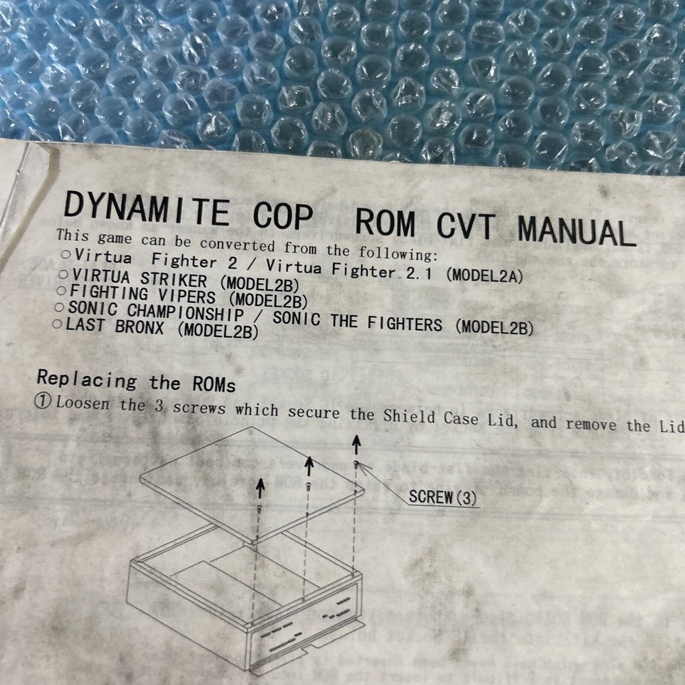DYNAMITE COP rom Cvt sega video game manual