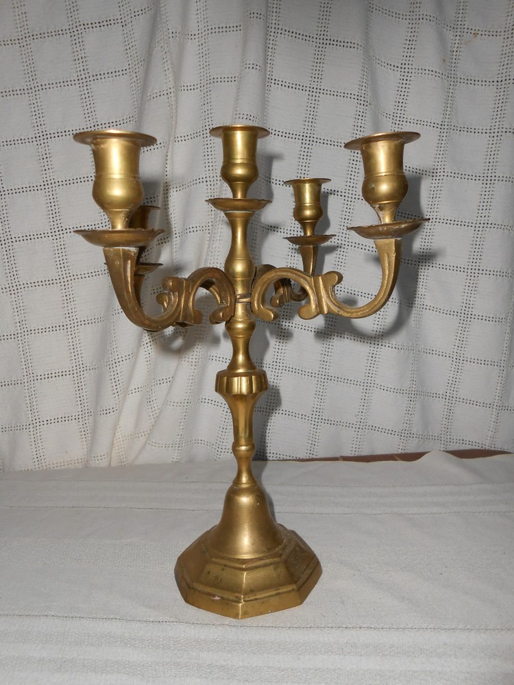 Nice brass 5 arm candelabra