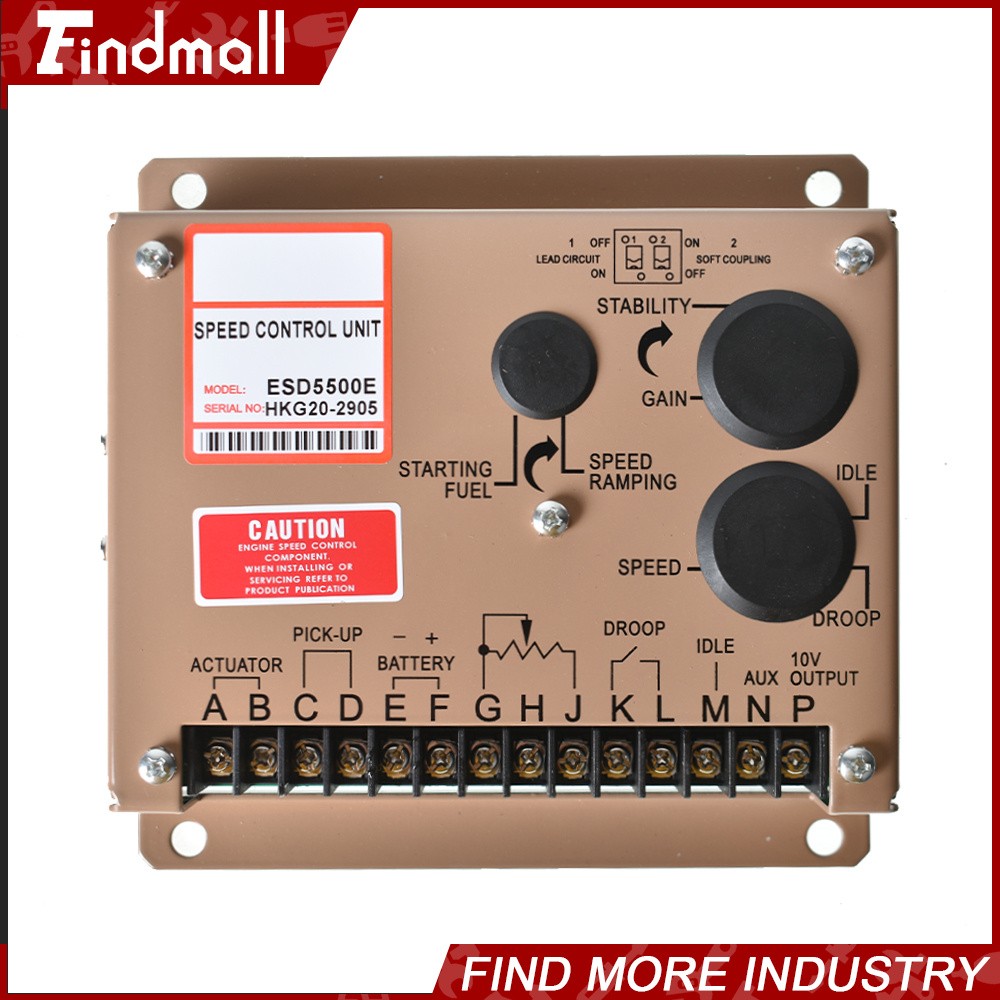 Findmall Electronic Engine Speed Controller ESD5500E Governor Generator
