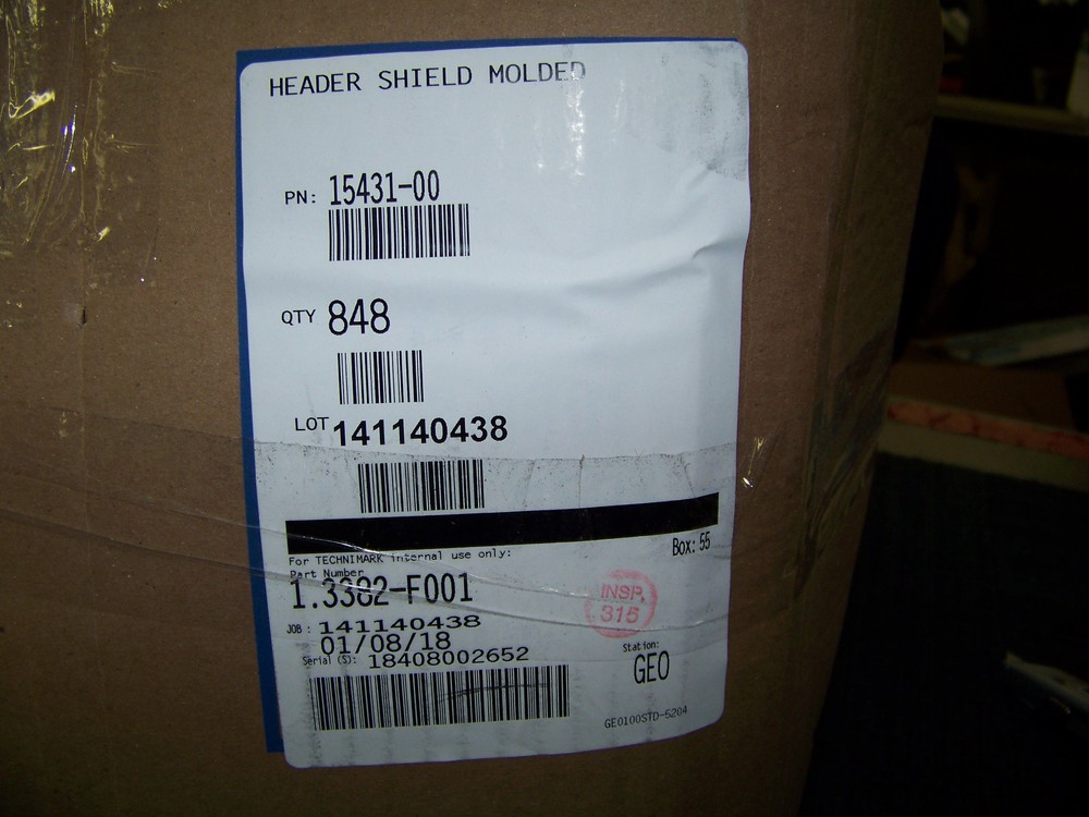 Technimark Header Shield Molded 848 ea. 15431-00