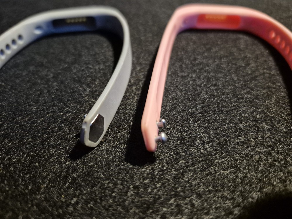 Silicone Wrist Bands For Fit Bit Flex2, 2 Bands Gray & Pink