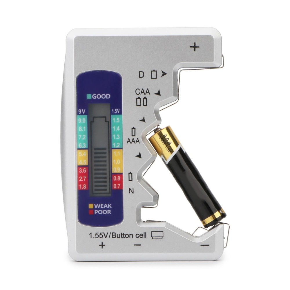 Rongon Battery Tester, Digital Universal Batteries Checker, Multi Purpose Small