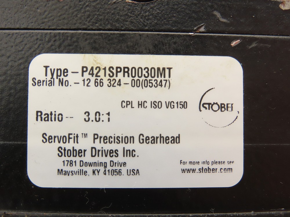 Stober Drives P421SPR0030MT ServoFit Precision Gearhead 3:1 Reducer Inline