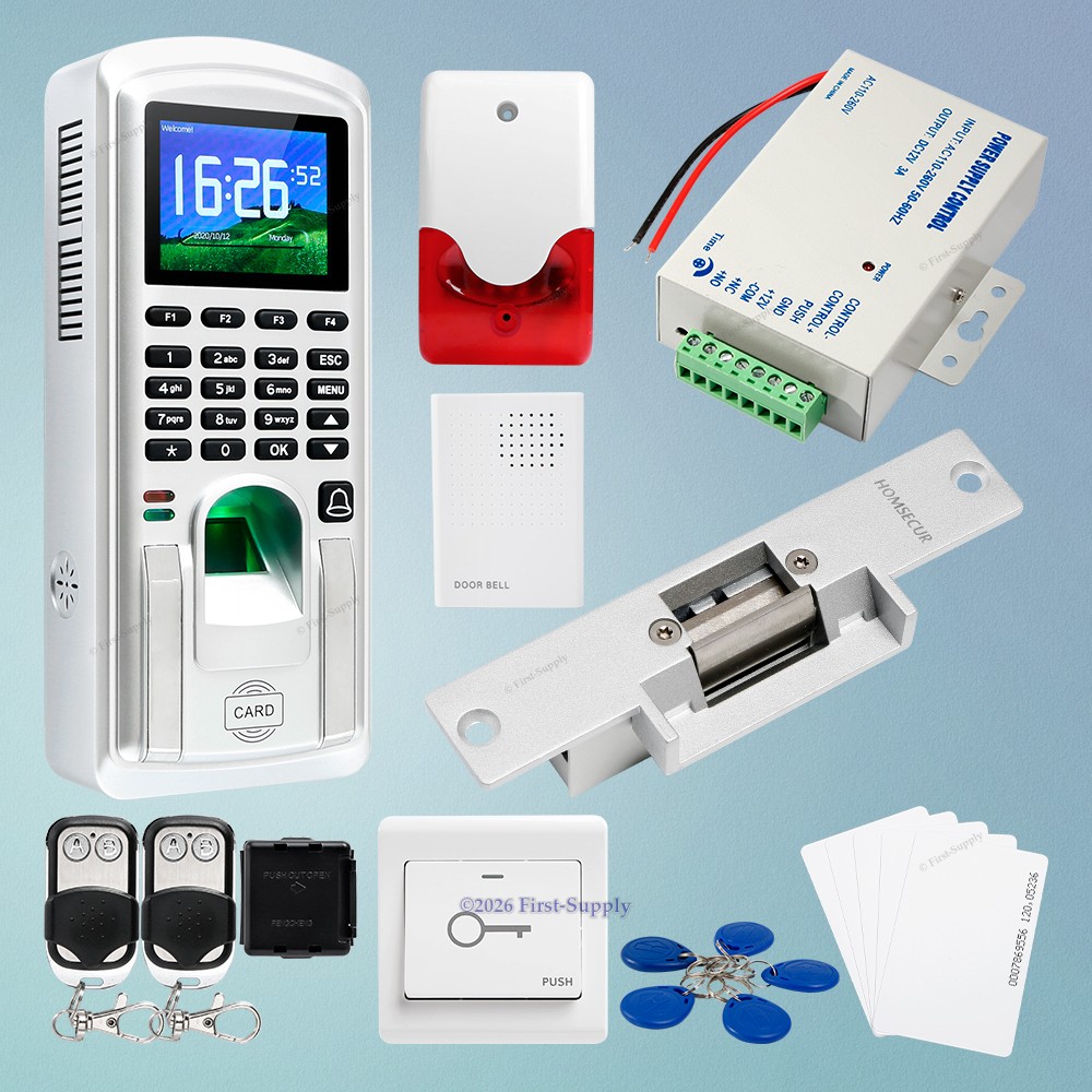 Fingerprint+ RFID Card Access Control System + Lock + 2 Remote Controls