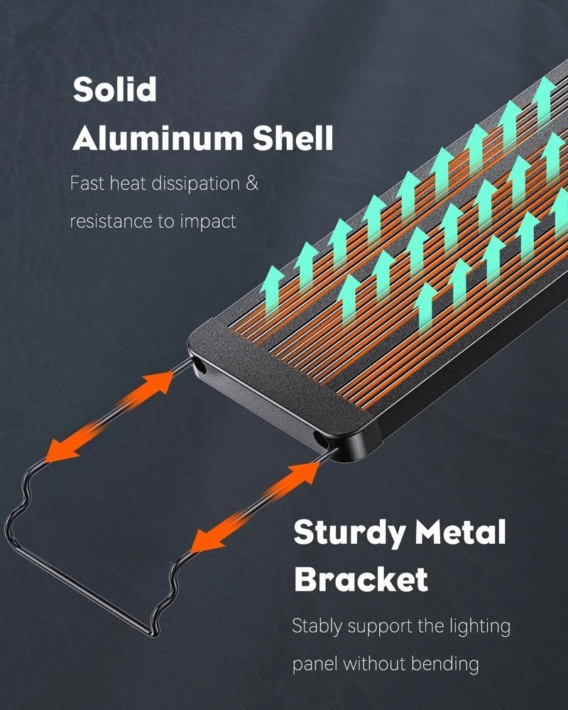 Adjustable Brightness LED Light for 36"-45" Fish Tanks