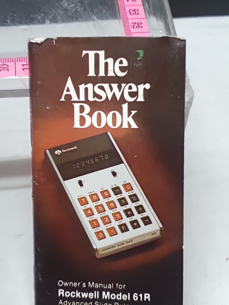 Rickwell Model 61R Advanced Slide Rule & Answer Book (SD4)