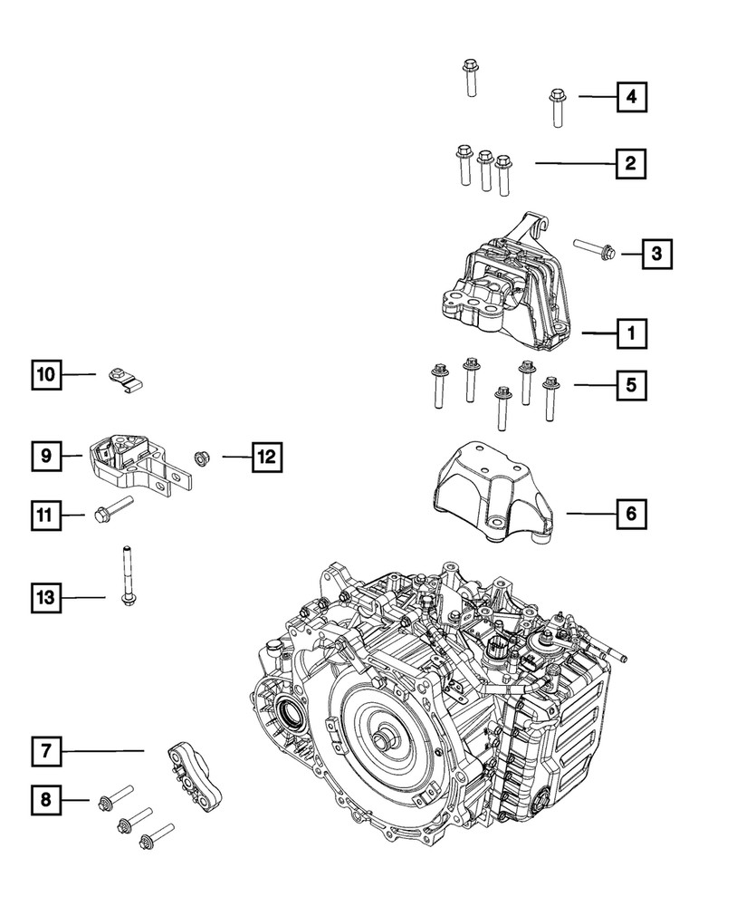 Genuine Mopar Engine Mount Bracket 68164774AA