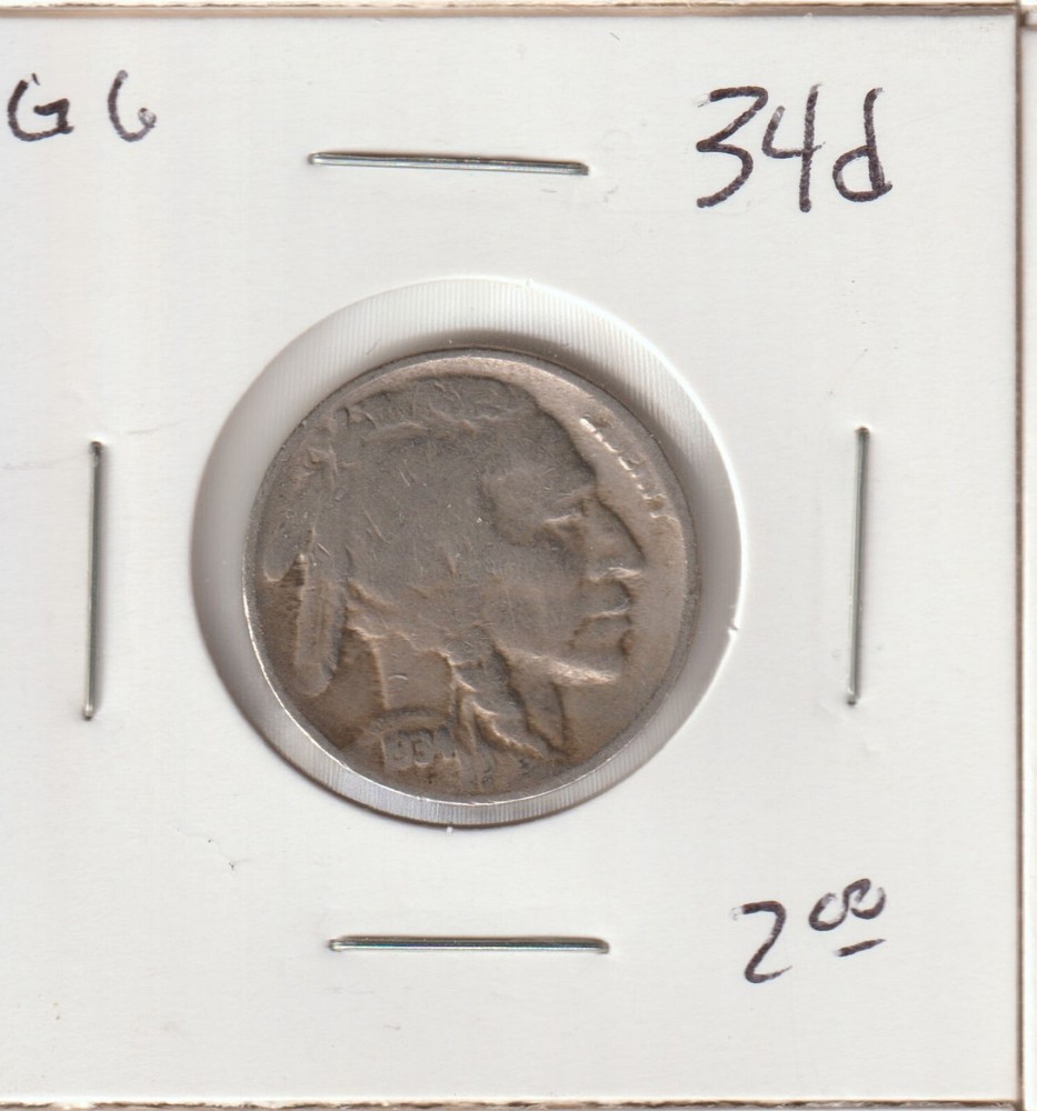 1934-D Buffalo Nickel