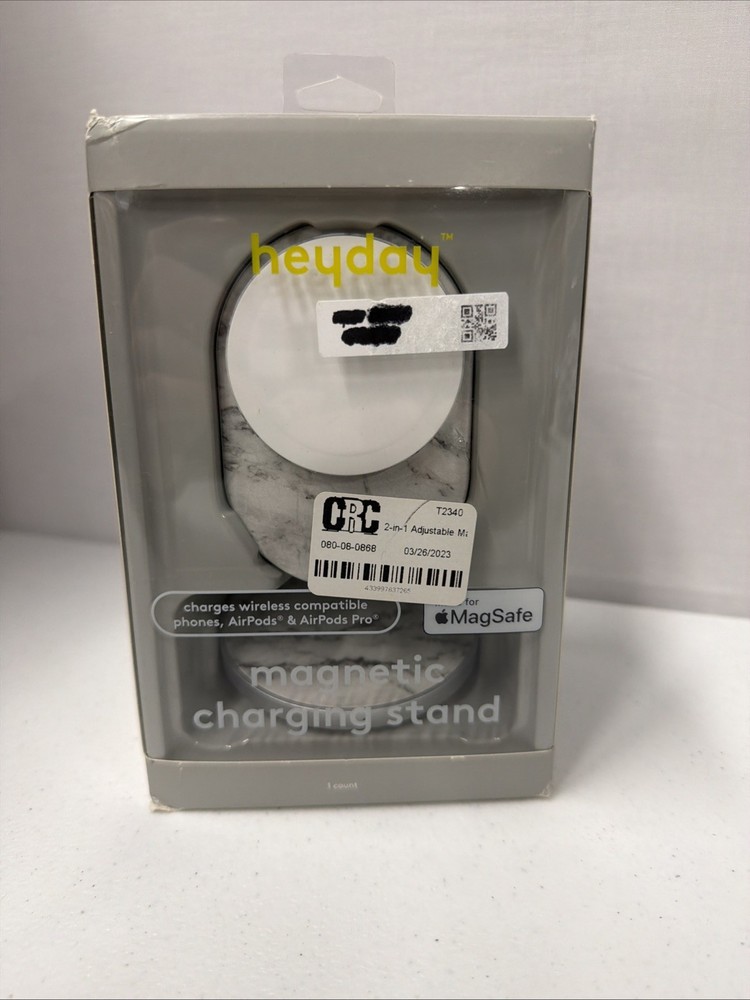 Heyday 2-in-1 Adjustable MagSafe Stand - White Marble