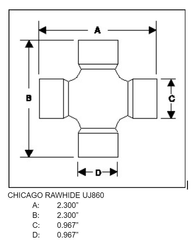 CHICAGO RAWHIDE UJ860 Universal Joint