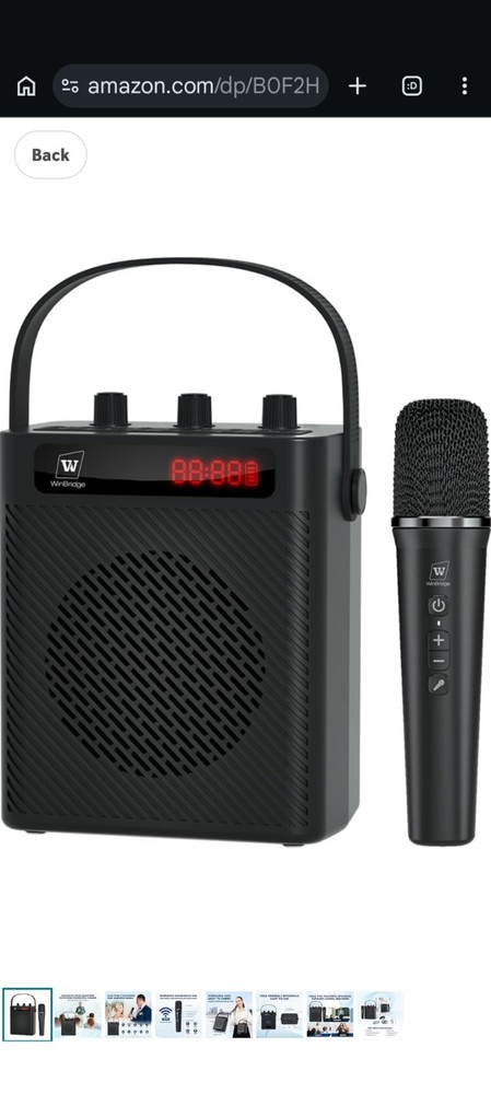 Portable PA system with wireless Mic