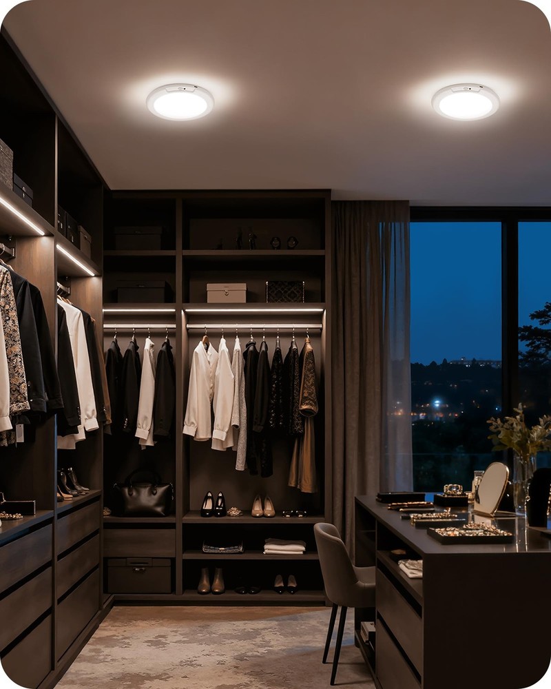 Rechargeable Motion Sensor Ceiling Light with 1 Pack, 3 Color Temperatures