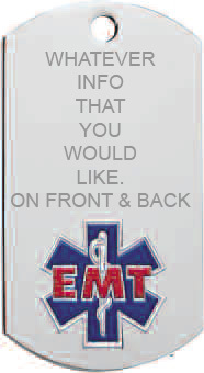 EMT Tag Engraved With Your Info