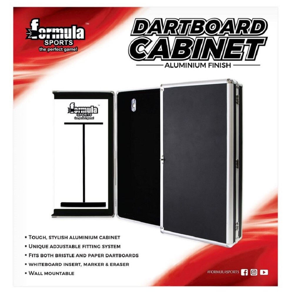 DARTBOARD CABINET – ALUMINIUM BLACK