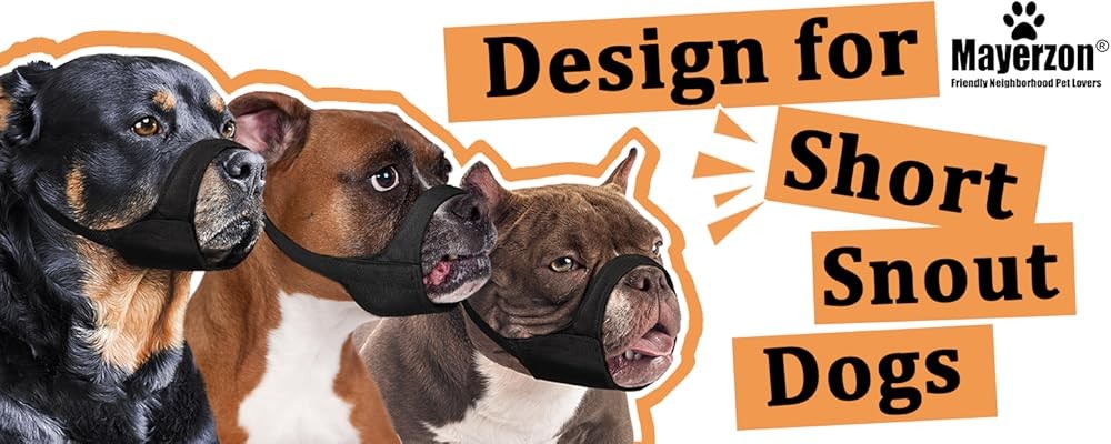 Pitbull Muzzle, Soft Muzzle for erican Bully Bulldog Boxers