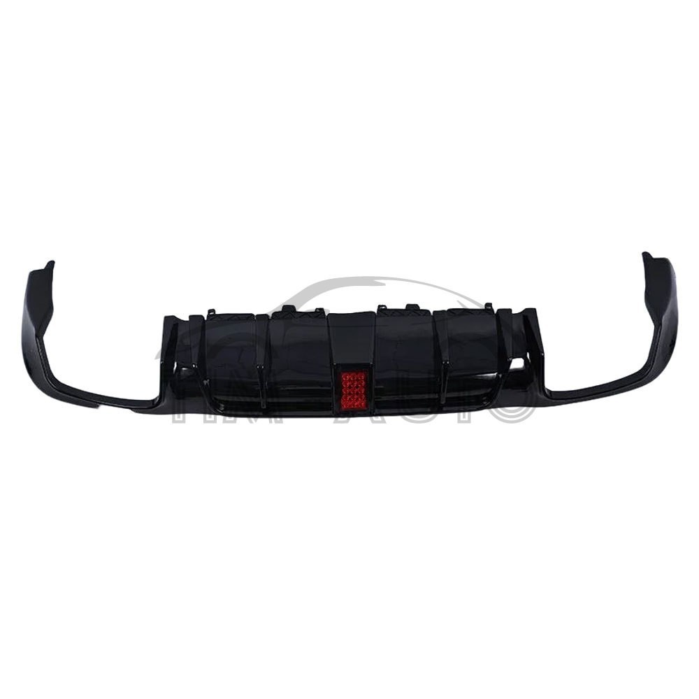 Rear Diffuser W/LED+Exhaust Tips For 2016-2020 Benz W213 E300 E43 E63