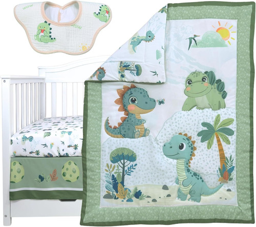 TrenD'lay 4 Piece - Includes Comforter, Fitted sheet, Crib skirt Multi Color