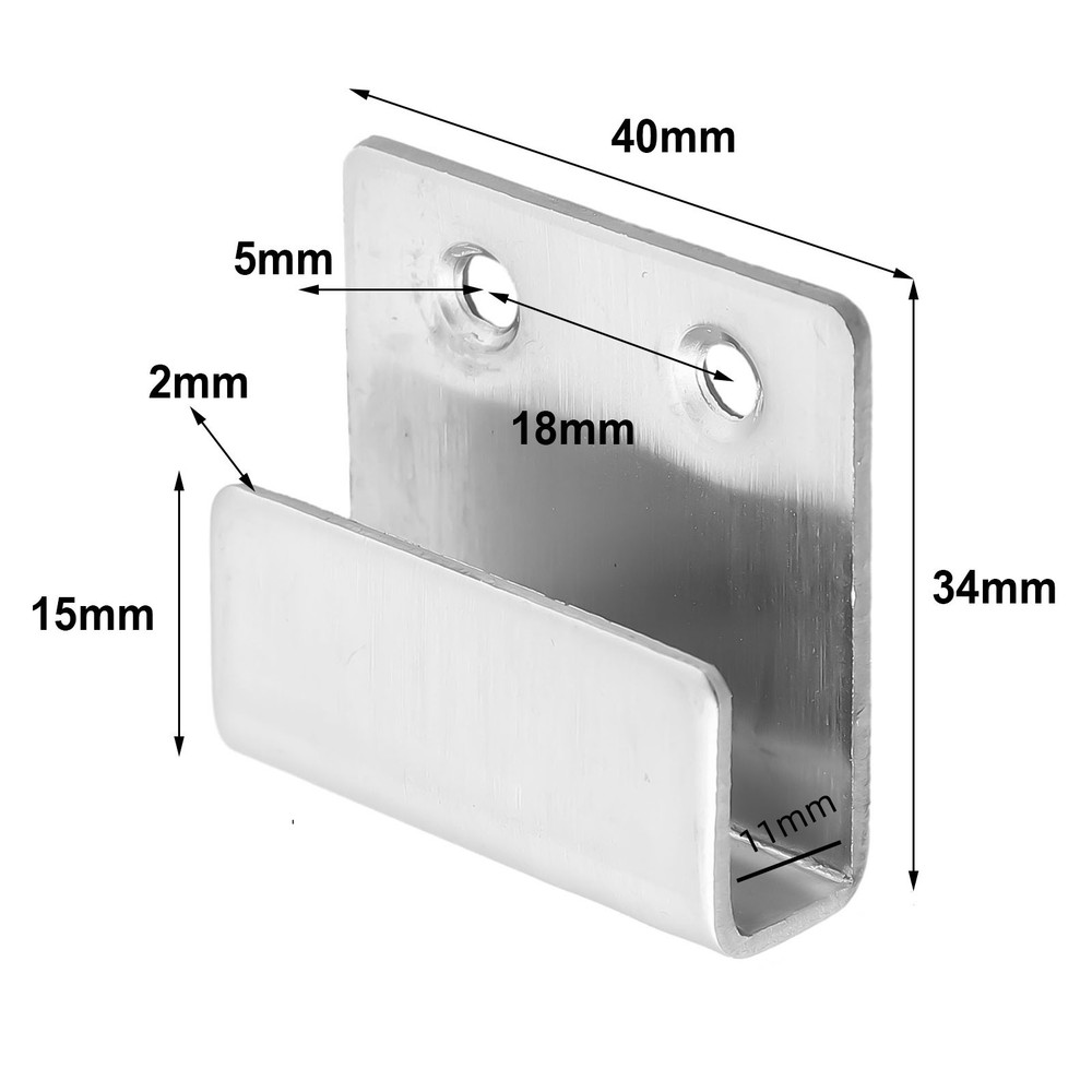 Corner Brackets Corner Brackets Silver Stainless Steel U-shape