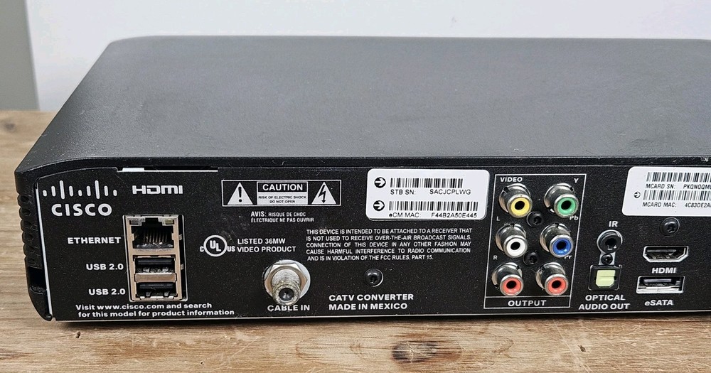 Cisco 9865 HDC Digital Home Cable Receiver EXCELLENT NO REMOTE / PS PG5