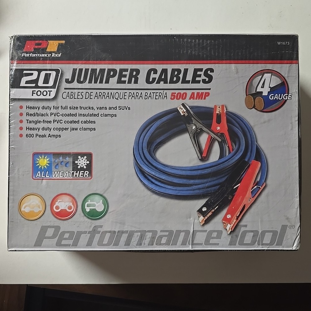 Performance Tool W1673 4GA 20FT Jumper Cables