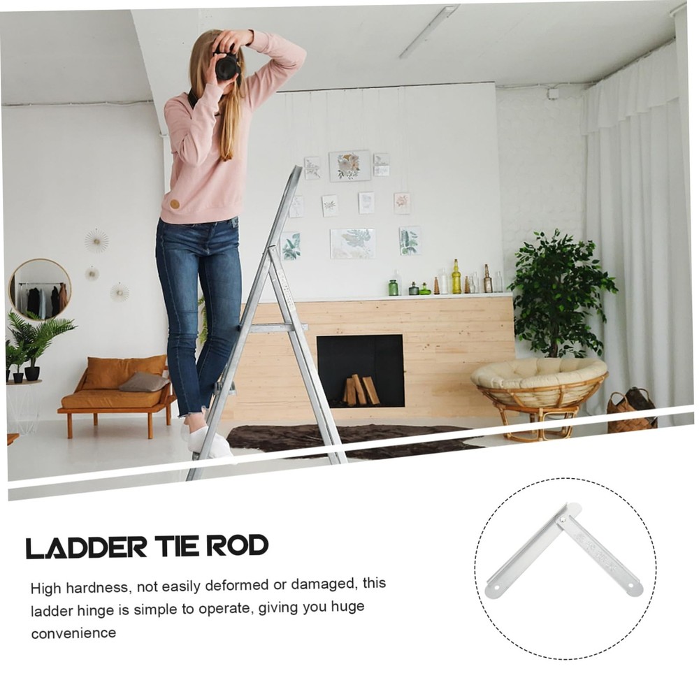 2pcs Step Ladder Hinges Replacement Kit Ladder Tie Rods Attic Accessories