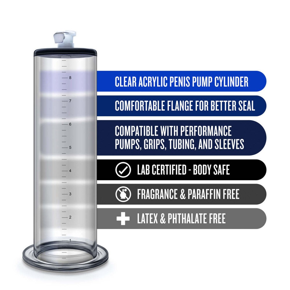 Blush Performance Acrylic Penis Pump Cylinder Accessory Upgrade