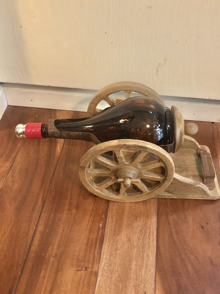 vintage bar decor Cannon On Wheels , Handcrafted.