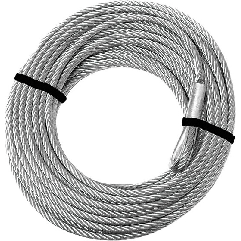 KFI Wide Winch Cable UTVCBL4KW 5000 Lb UTV Replacement Silver 52ft