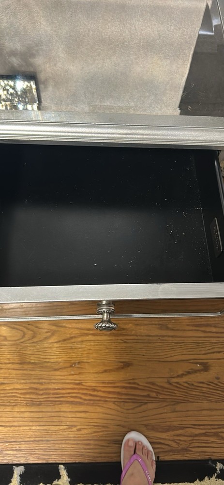 mirror nightstand with drawers