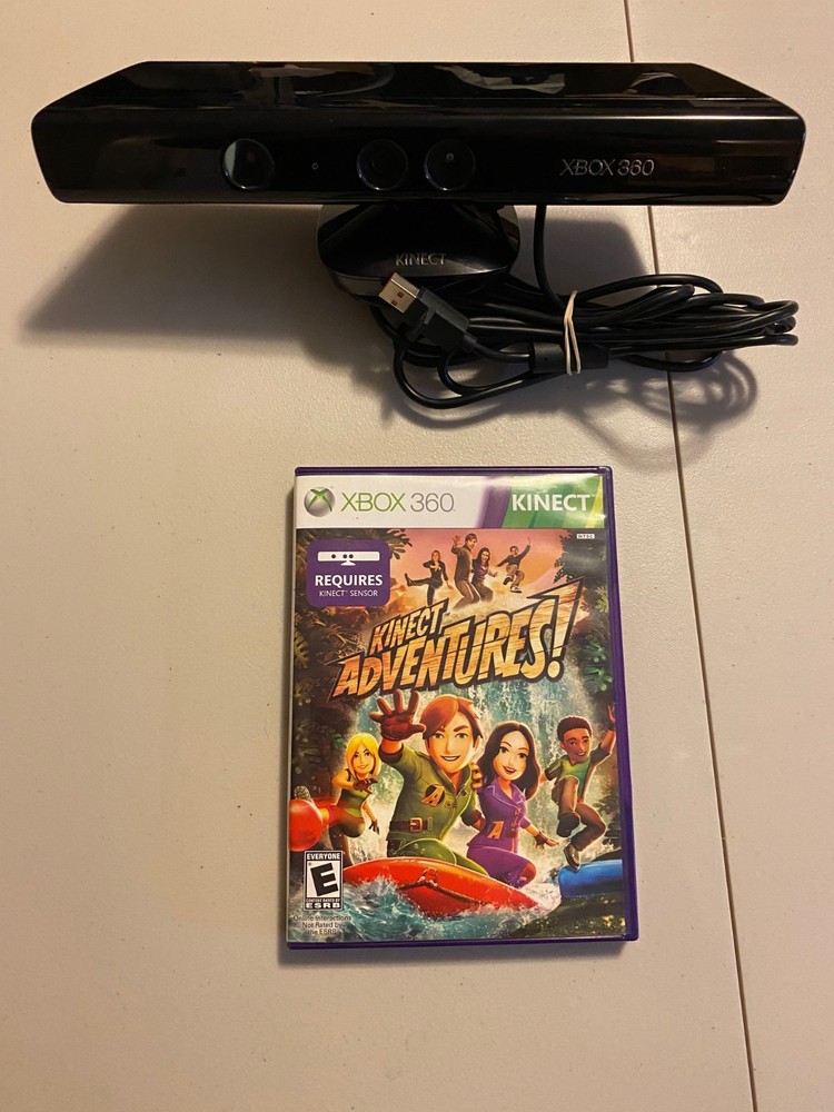Microsoft Xbox 360 Kinect Sensor Bar Model 1414 with 'Kinect Adventures' game!