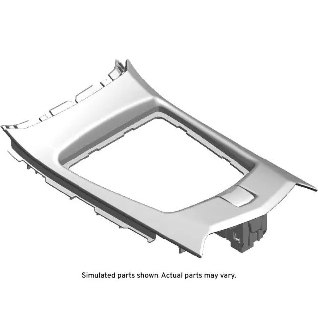 V-Black Front Floor Console Transmission Shift Opening Trim Plate (20933023)