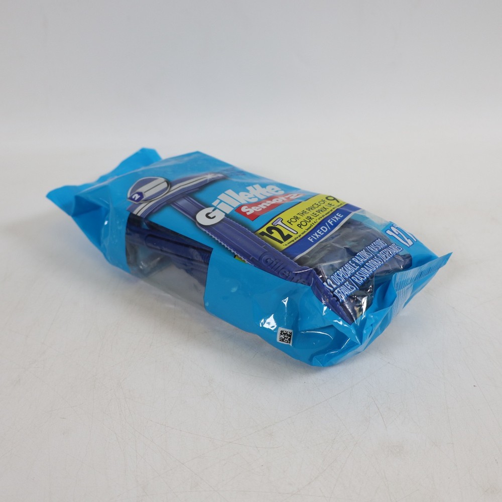 Gillette Sensor2 Men's Disposable Razors Fixed, 12 Count
