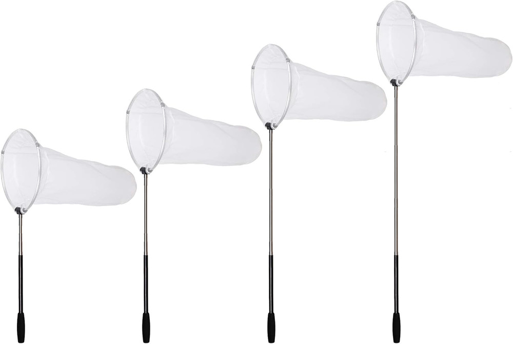 RESTCLOUD Extendable Insect & Butterfly Net, 12" Ring, 24" Depth