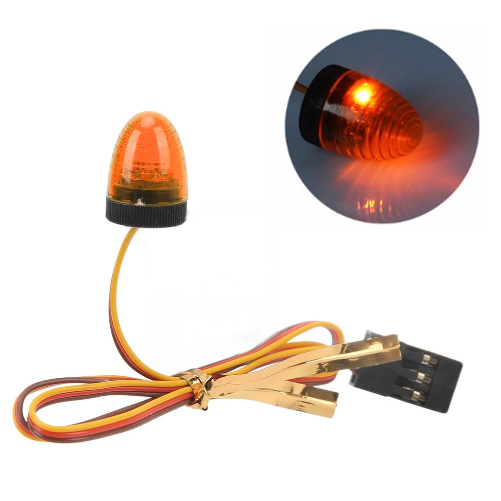 Yellow RC Car Alarming Light 5 Light Modes High Simulation Round Compact