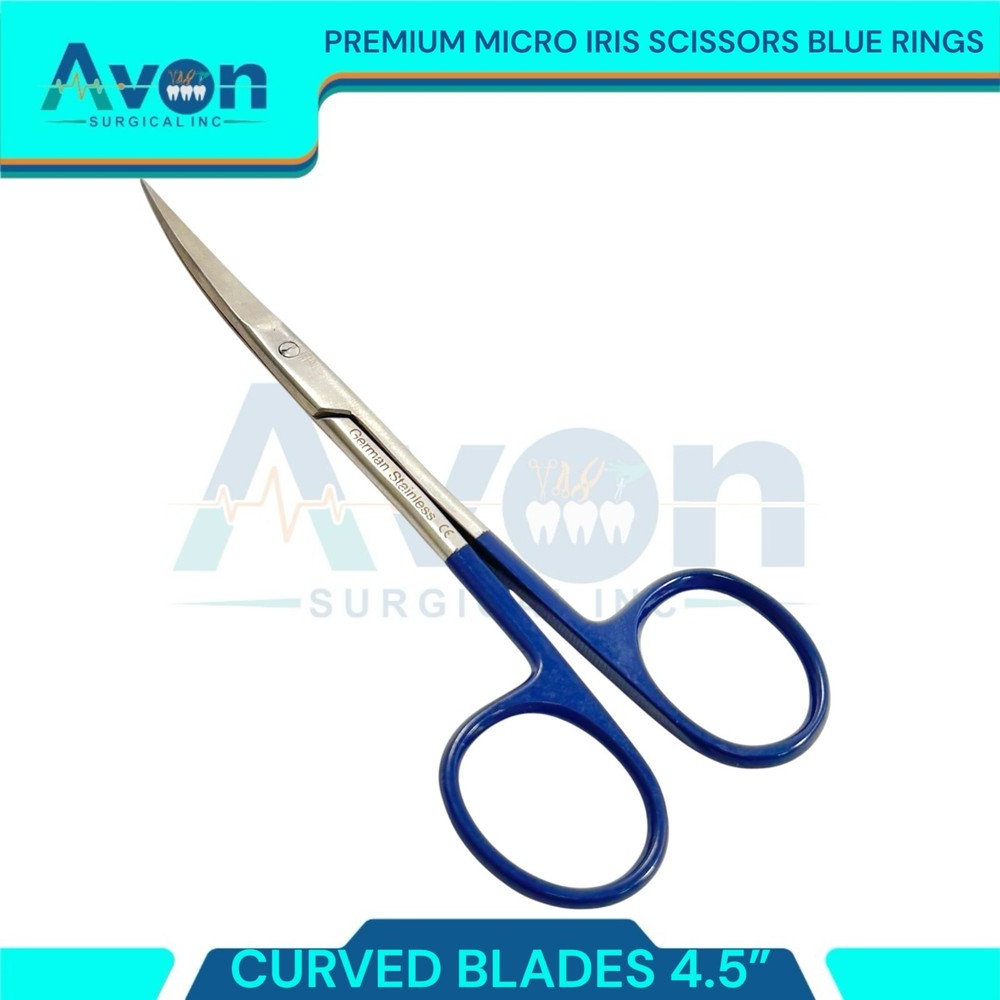 4.5" Iris Scissors with Sharp Curved Blades Precise Dissections Premium Grade
