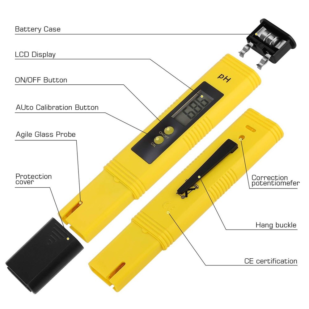 Digital TDS/pH testing Meter Pen Type pH Meter for Hydroponics,Household Water