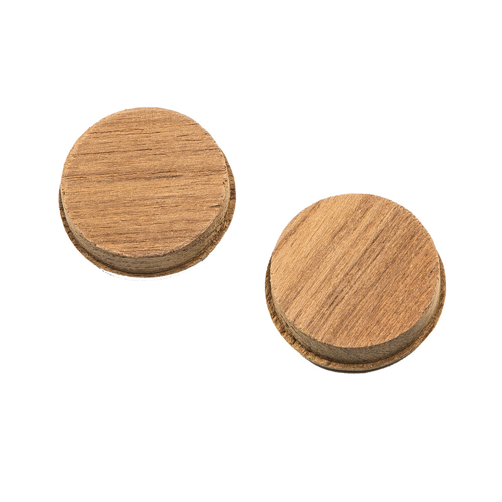 ​Whitecap Teak Round Drawer Pull - 1-3/8" Round - Recess Mount - 2-Pack