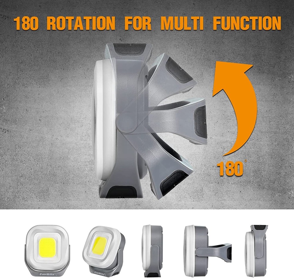 EverBrite Rechargeable 1000 Lumens Work Light Orange/White/COB Work Light 3Modes