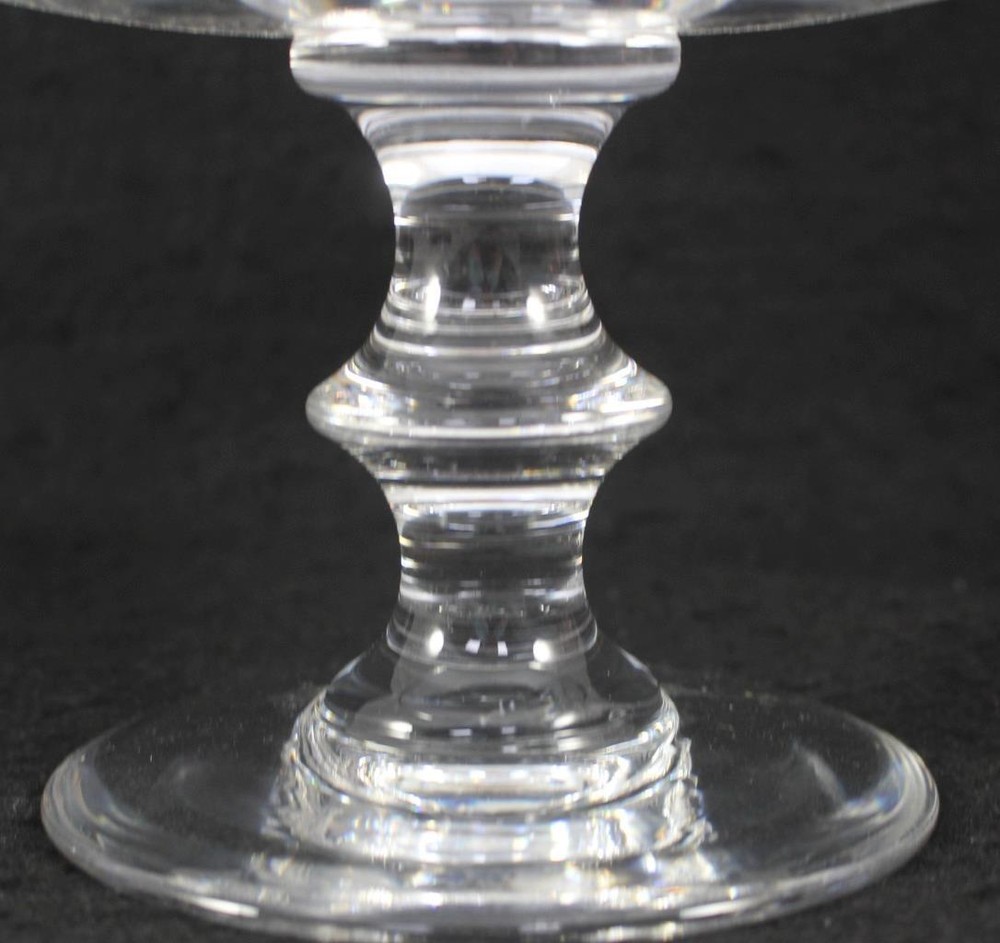 Val St Lambert State Plain Glass Compote
