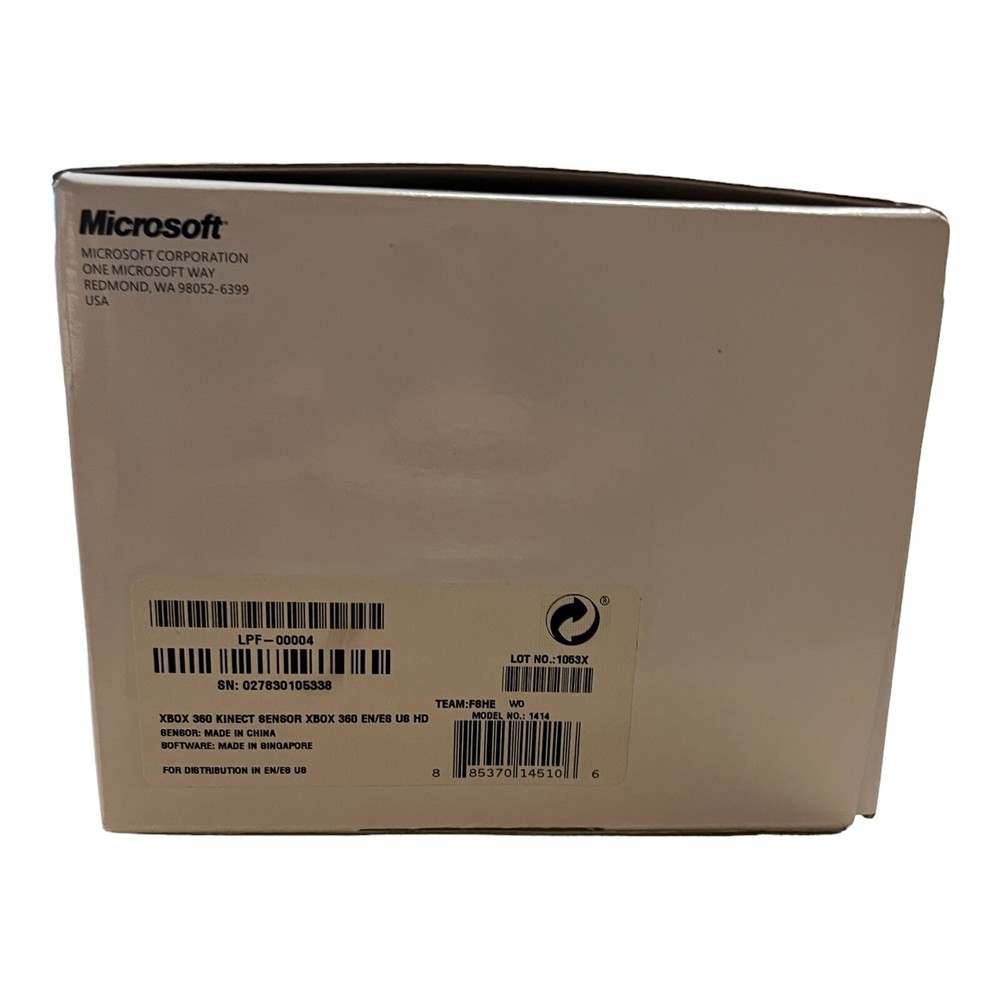 Microsoft Xbox 360 Kinect Motion Sensor Bar (Model 1414) & 2 Kinect games Bundle
