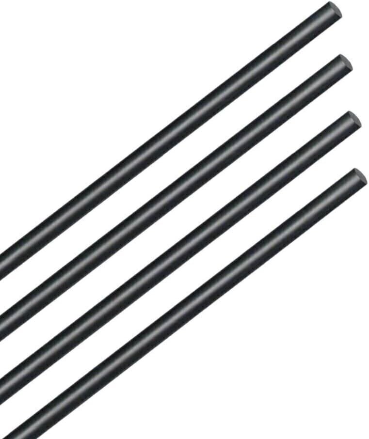 StewMac ABS Plastic Side Dot Material, Black, 1/16" Diameter - 4 Pack