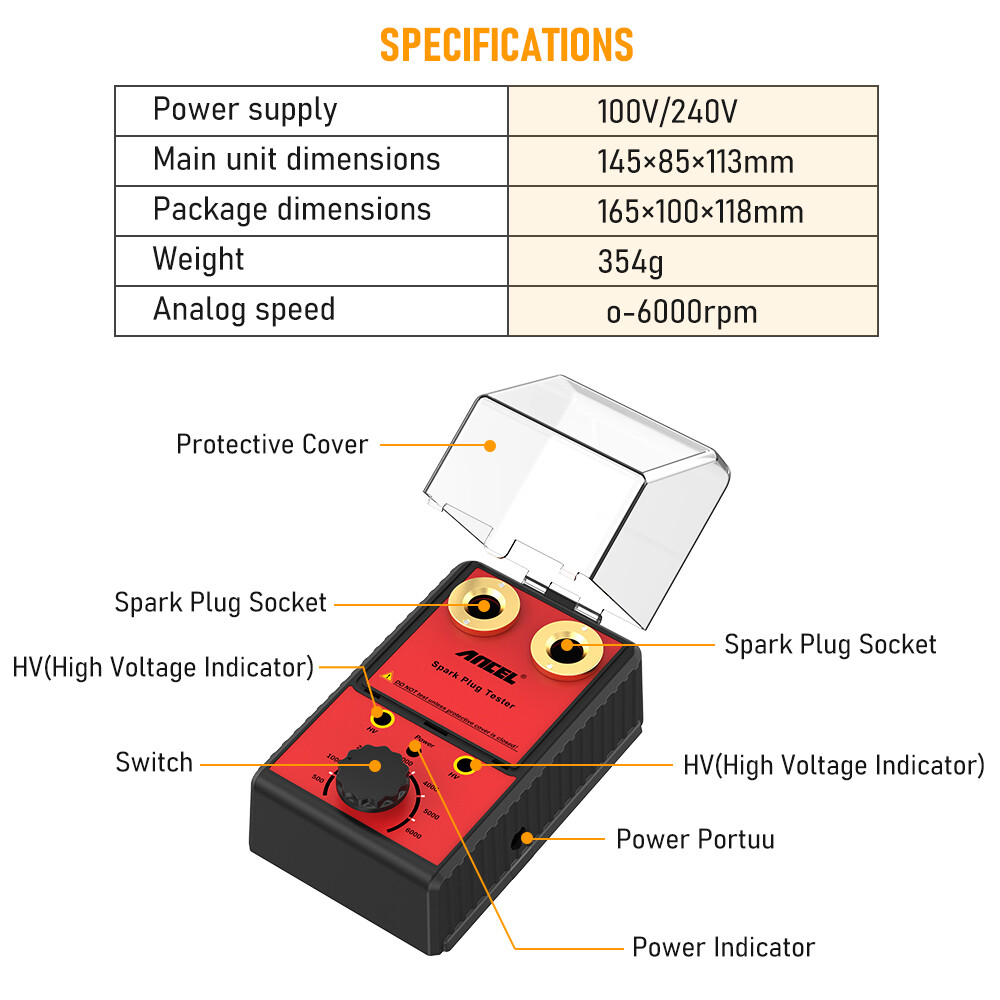 Automotive EVAP Smoke Machine Spark Plug Tester Ignition Analyzer Detector Tool