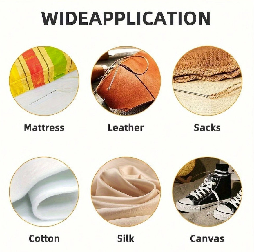 1pc 12‑Pack Self‑Threading Sewing Needles – Easy Thread, Assorted Sizes - NEW