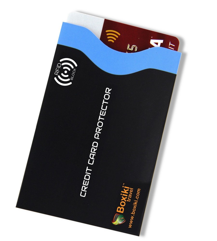 RFID Blocking Sleeves, Set with Color Coding, Navy Blue, Unisex Wallet, Prote...