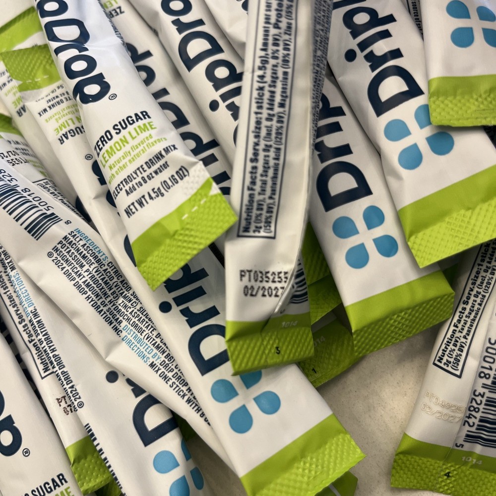32 ct Drip Drop Fast Hydration Zero Sugar Lemon Lime Flavor*No Box* BB 2/27 B115