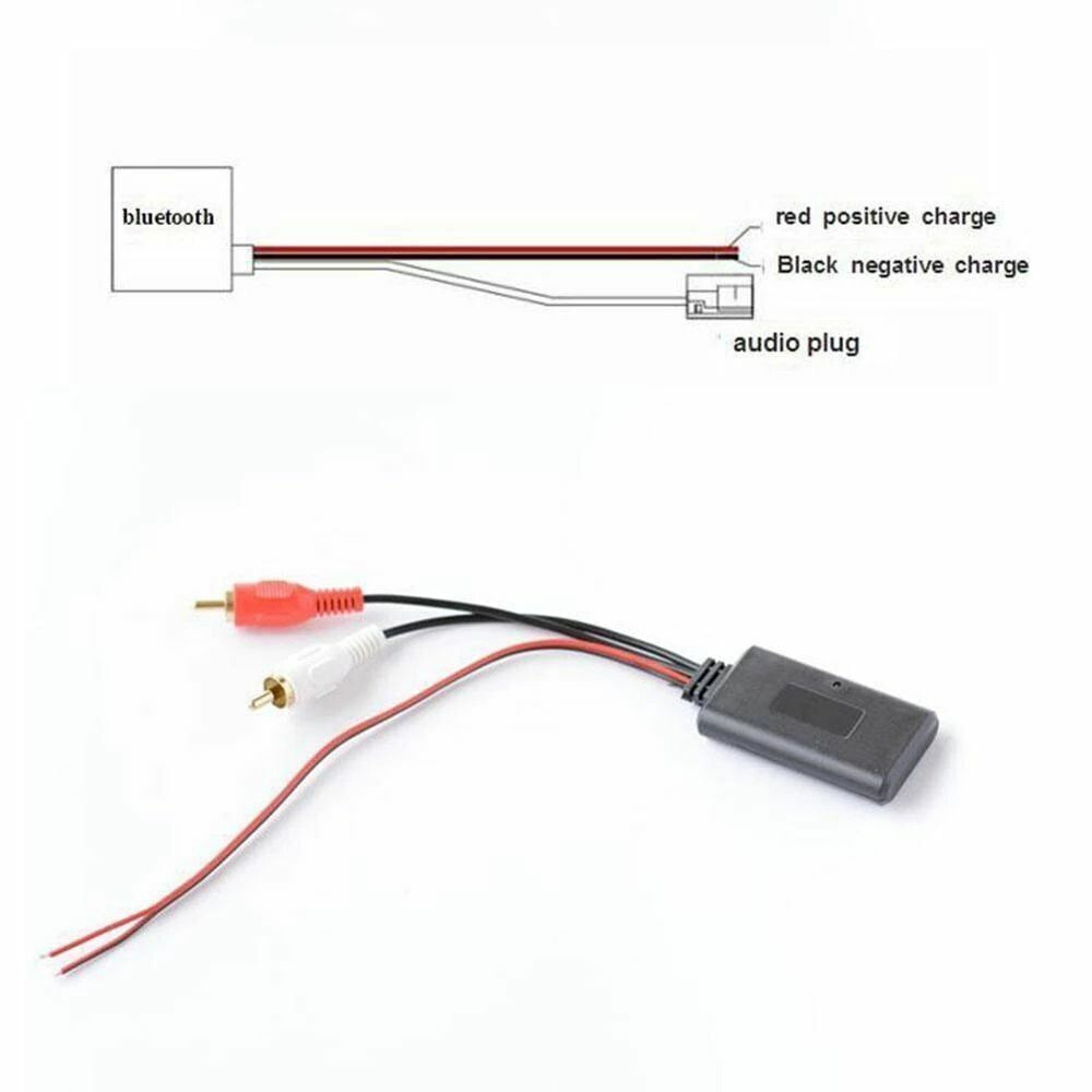 12V Car bluetooth Receiver Module Audio AUX 2RCA Interface Adapter For Vehicles