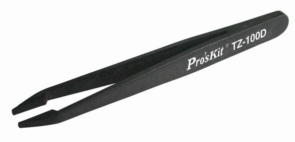 Pro'sKit 900-266 ESD Safe Tweezers - Flat Tip