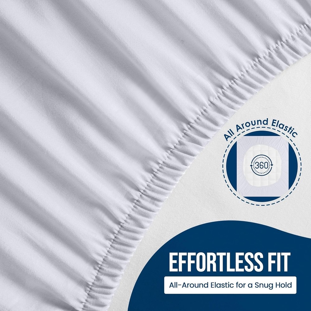 Waterproof Mattress Protector - Full Size, White, 200 GSM